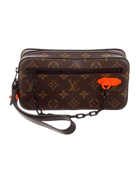 louis vuitton pochette volga monogram black hardware brown|Louis Vuitton Pochette Volga Monogram Black Hardware Brown.